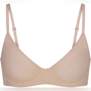NWT FITS EVERYBODY UNLINED DEMI BRA | CLAY / 32/ D